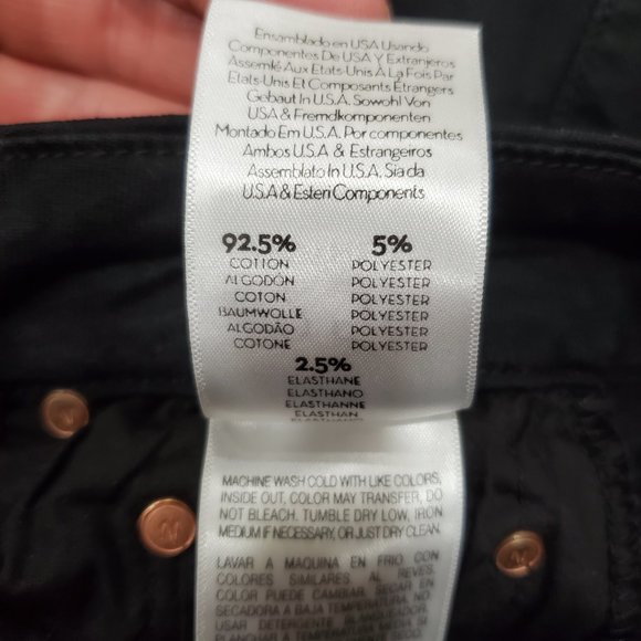 Mother The Looker in Not Guilty Black Skinny Stretch Denim Jeans Womens Size 25 - Picture 4 of 8